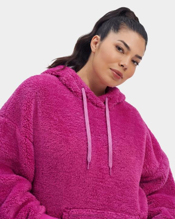 sudadera con capucha sherpa loyra rosa solferino mujer UGG 4VBT1278