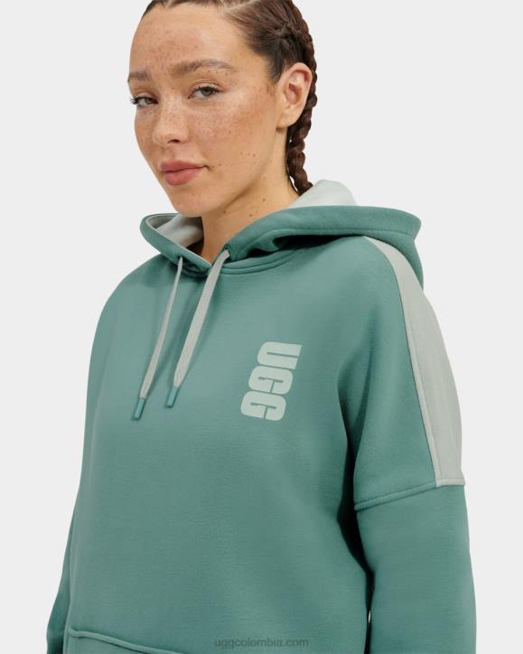 sudadera con capucha simone dos tonos aloe vera/acera mujer UGG 4VBT1144