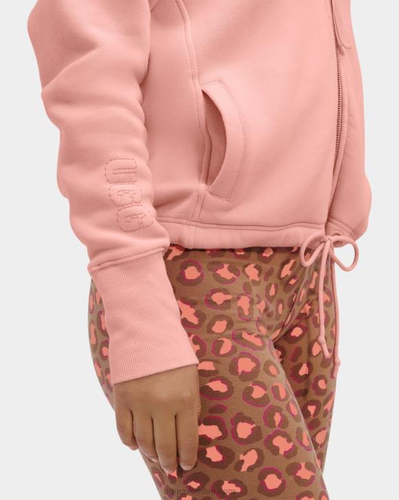 sudadera con capucha y cremallera completa oaklynn ópalo rosa mujer UGG 4VBT102