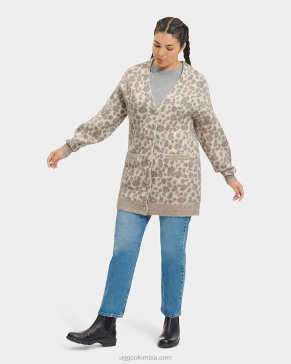 cárdigan oversize pantera crema mujer UGG 4VBT87