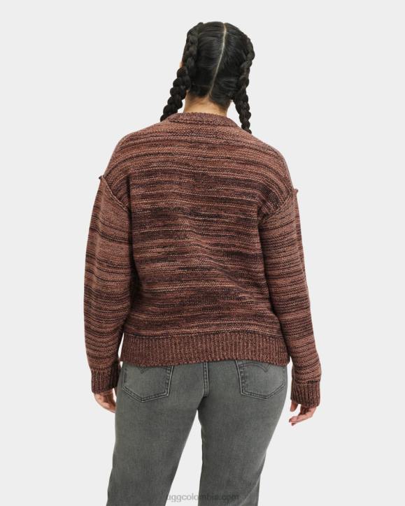 suéter avianna con cuello redondo castaño oscuro multi mujer UGG 4VBT1063