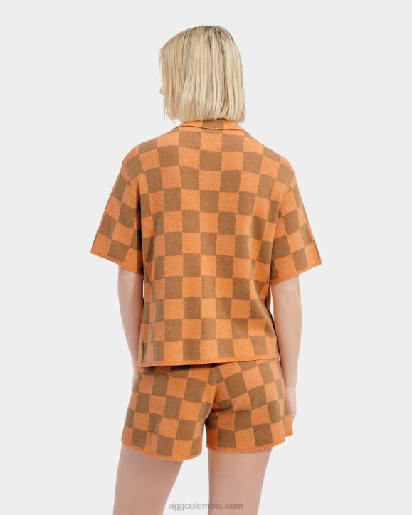 suéter con botones de jeannie marrón anaranjado mujer UGG 4VBT973