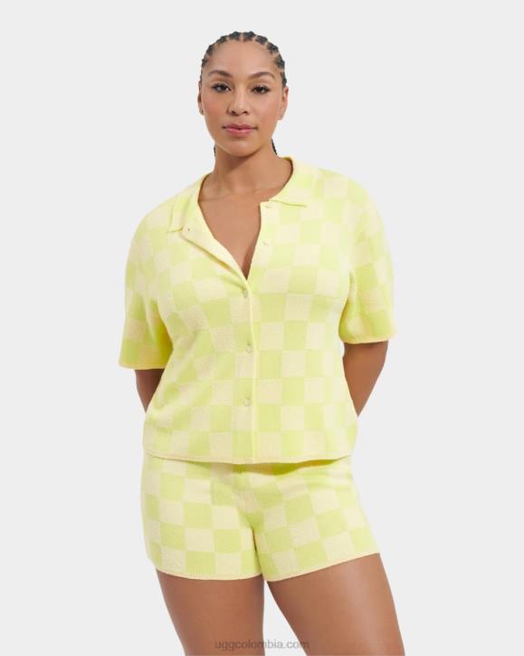 suéter con botones de jeannie nido de abeja/verde vibrante mujer UGG 4VBT971