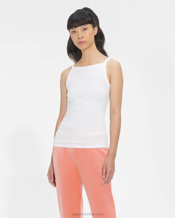 camiseta sin mangas de canalé rory blanco mujer UGG 4VBT1209