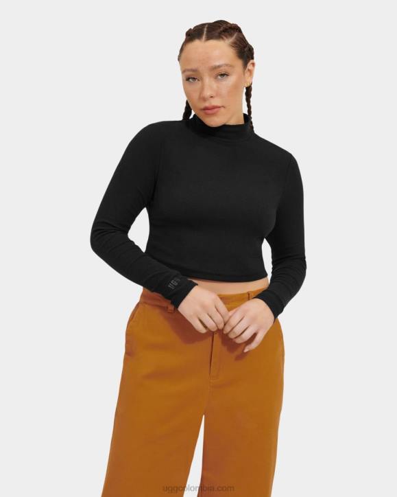 top nimah de canalé con cuello alzado alquitrán mujer UGG 4VBT1079