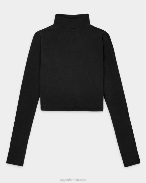 top nimah de canalé con cuello alzado alquitrán mujer UGG 4VBT1079