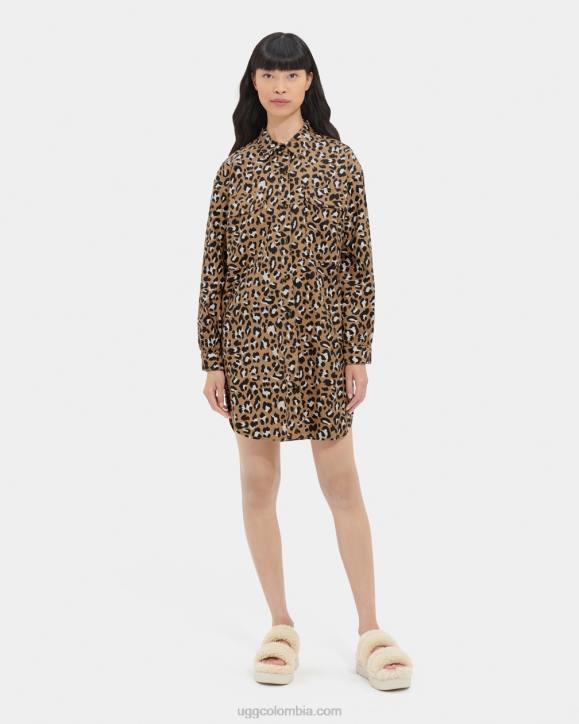 vestido camisero addley oversize estampado de leopardo mujer UGG 4VBT1147
