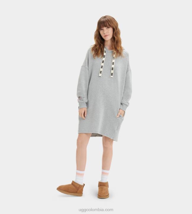 vestido con capucha aderyn brezo gris mujer UGG 4VBT1325