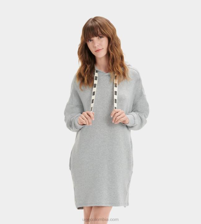 vestido con capucha aderyn brezo gris mujer UGG 4VBT1325