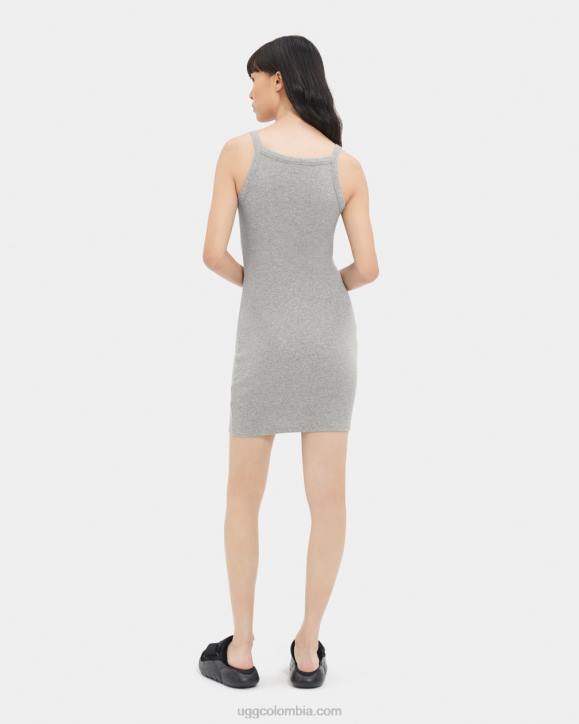 vestido de canalé brezo gris mujer UGG 4VBT1316