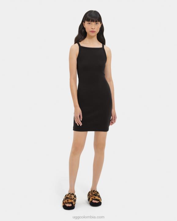 vestido de canalé negro mujer UGG 4VBT1315