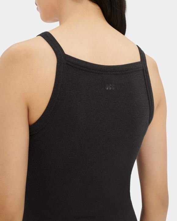 vestido de canalé negro mujer UGG 4VBT1315