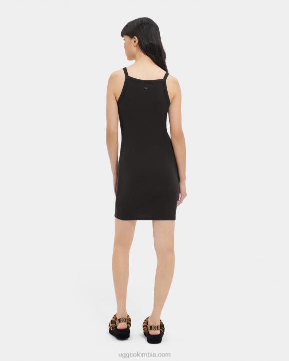 vestido de canalé negro mujer UGG 4VBT1315