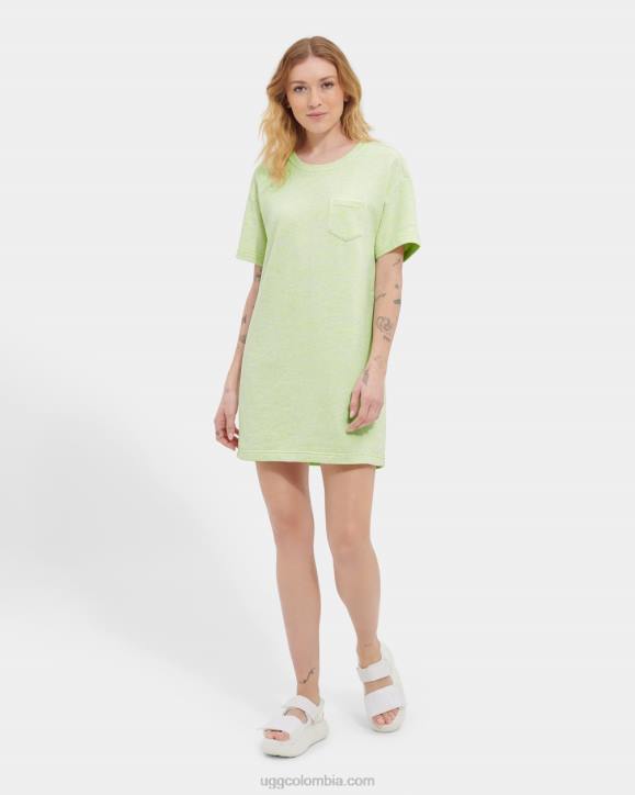 vestido nadia camiseta melange mezcla de neón verde mujer UGG 4VBT1104