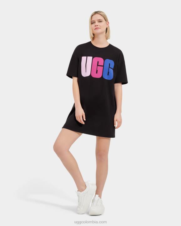 vestido tipo camiseta con logo de alayah negro mujer UGG 4VBT2062 vestido tipo camiseta con logo de alayah negro mujer UGG 4VBT2062