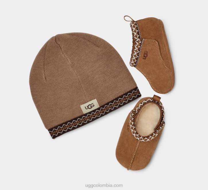 tasman y gorro castaña bebé UGG 4VBT2035