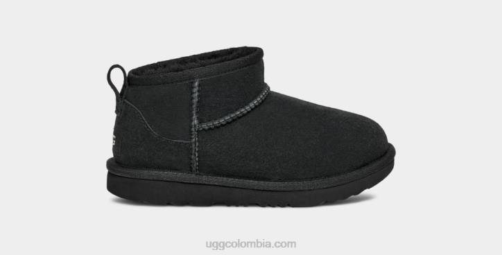 clásico ultra mini negro niños UGG 4VBT1666