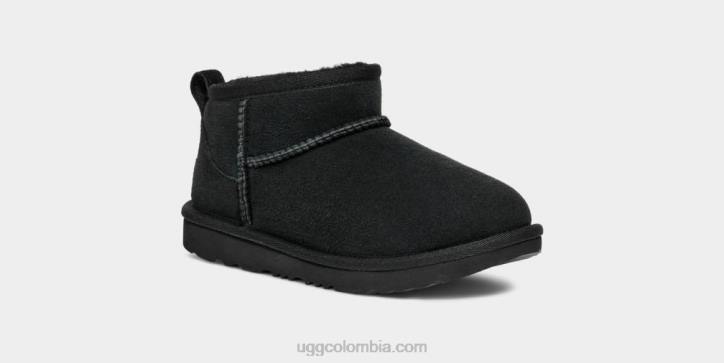 clásico ultra mini negro niños UGG 4VBT1666