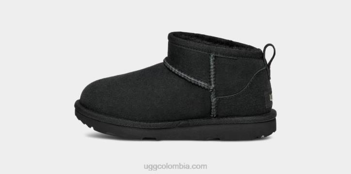 clásico ultra mini negro niños UGG 4VBT1666