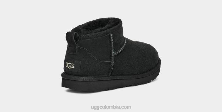 clásico ultra mini negro niños UGG 4VBT1666
