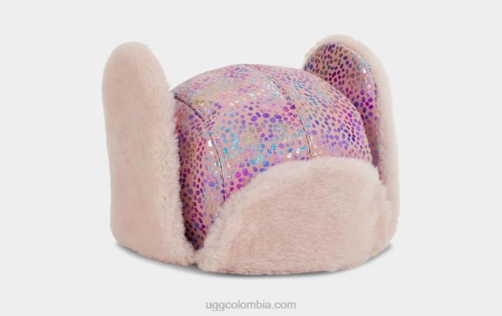 cazadora de piel de oveja con puntos brillantes brillo punto rosa niños UGG 4VBT1784