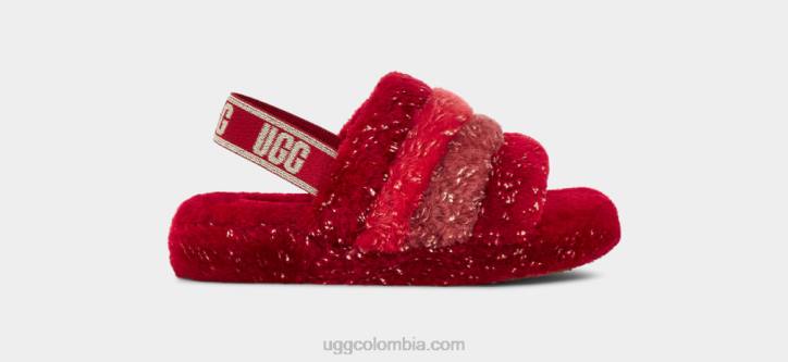 pelusa sí brillo metálico multi multi rojo niños UGG 4VBT245