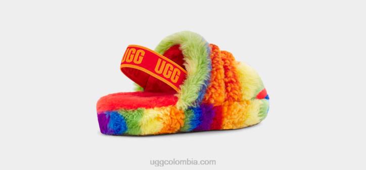 pelusa sí diapositiva cali collage rayas arcoiris niños UGG 4VBT262
