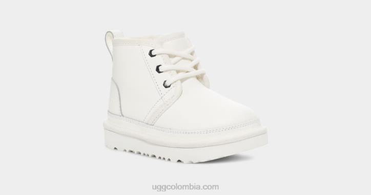 neumel ii de cuero cuero blanco/blanco niños pequeños UGG 4VBT311