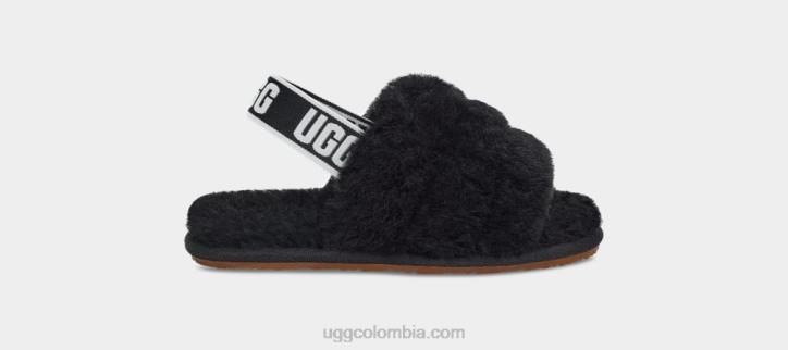 pelusa, sí, diapositiva negro niños pequeños UGG 4VBT1977