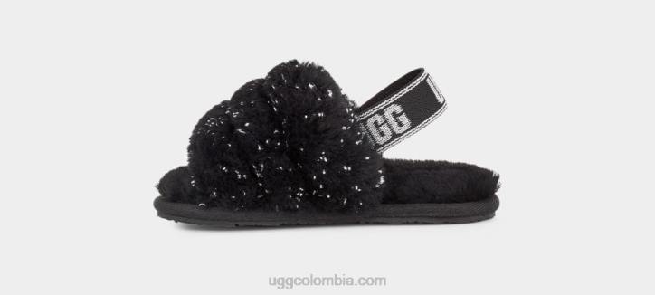 pelusa sí brillo metálico negro niños pequeños UGG 4VBT1995