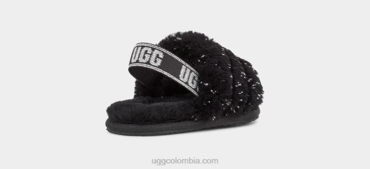 pelusa sí brillo metálico negro niños pequeños UGG 4VBT1995