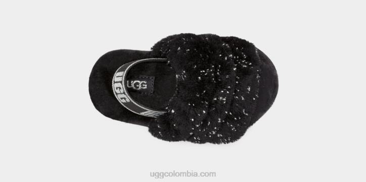 pelusa sí brillo metálico negro niños pequeños UGG 4VBT1995